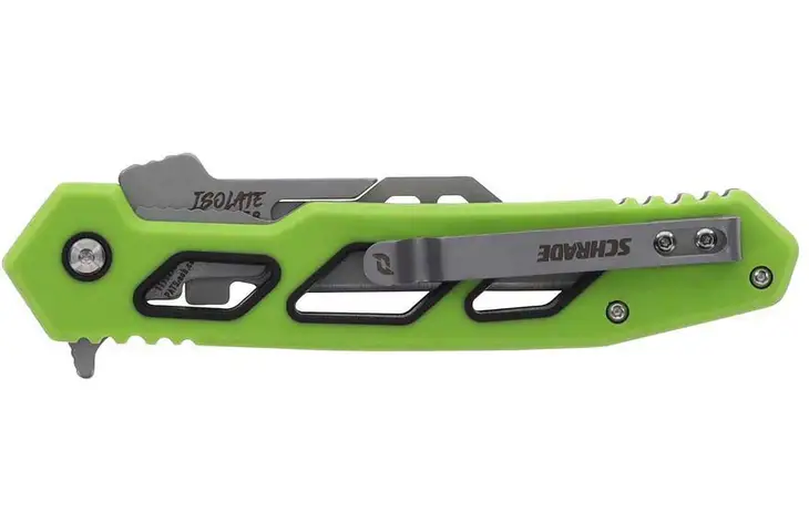 Schrade Isolate Enrage 8 Replaceable Bld Kn Cp=3 3.00 in Stainless Steel Folding Knife 1197646 w/ Fr - view 4